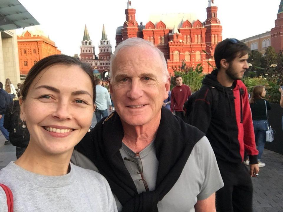 Tourist from the USA in Moscow
