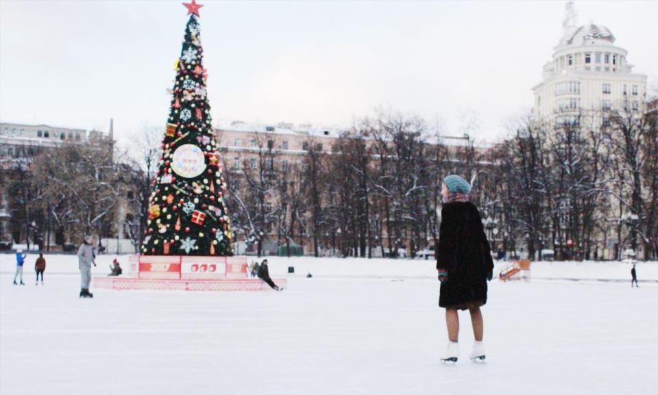 Skating rink in Moscow
