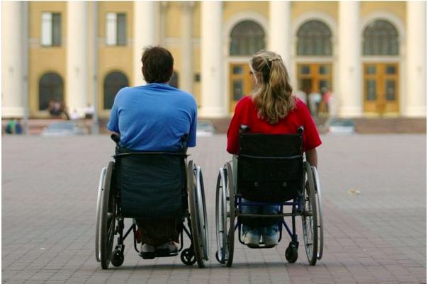 Wheelchair traveller in Russia