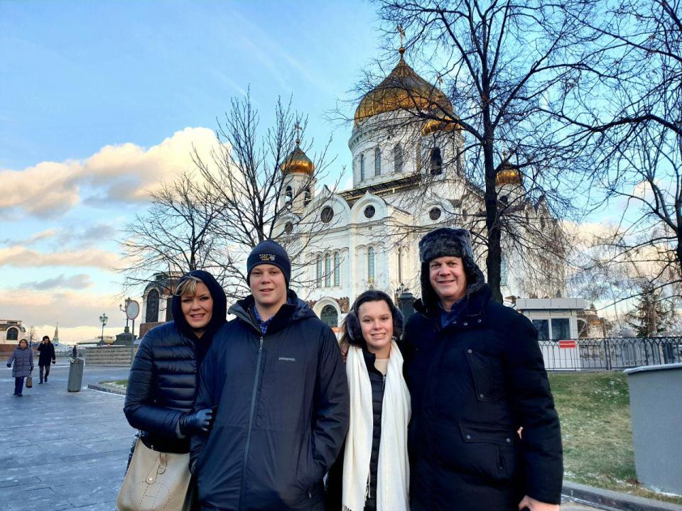 Family from the USA in Moscow